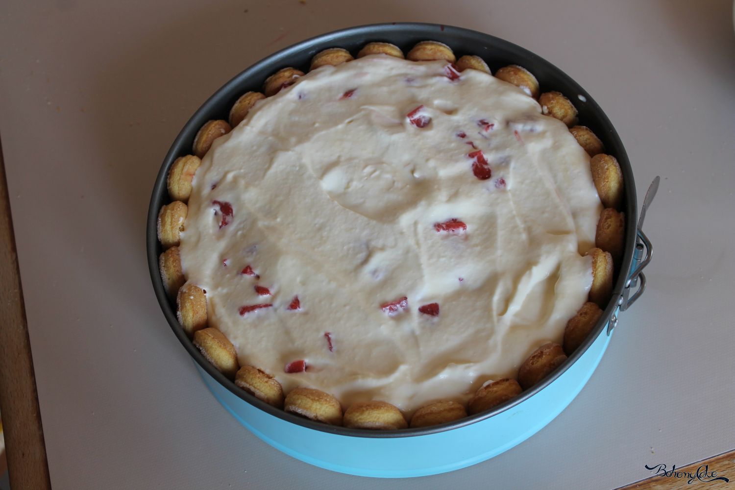 Torta tiramisù alle fragole