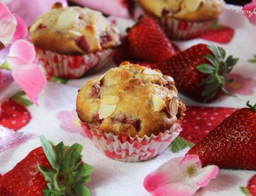Muffin alle fragole e mandorle